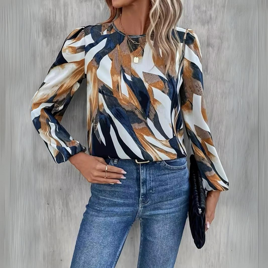 Damiana® | Casual blouse met lange lantaarnmouwen