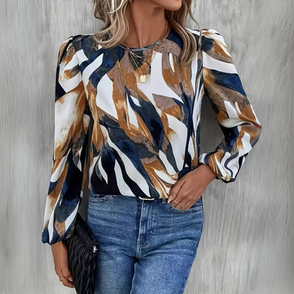 Damiana® | Casual blouse met lange lantaarnmouwen