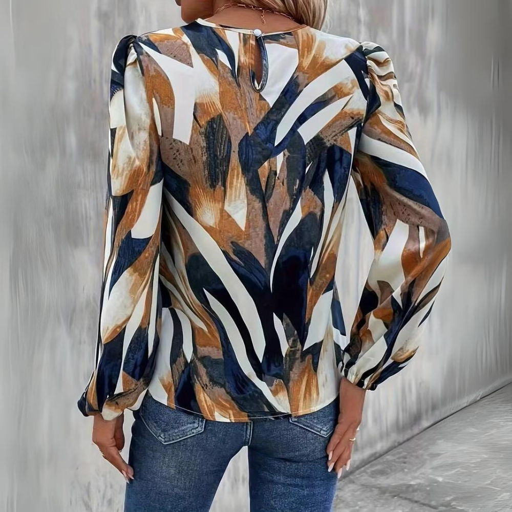 Damiana® | Casual blouse met lange lantaarnmouwen