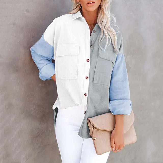 Marlies® | Oversized corduroy blouse met zakken