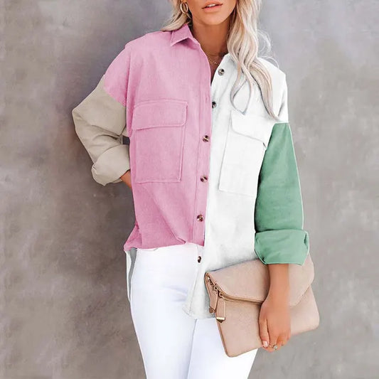 Marlies® | Oversized corduroy blouse met zakken