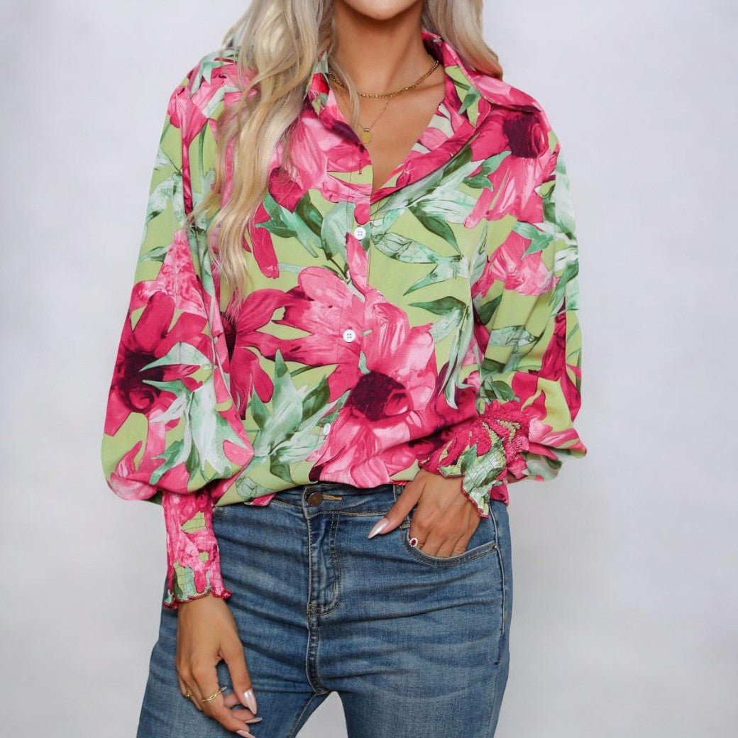 Gunda® | Elegante blouse met bloemmotief