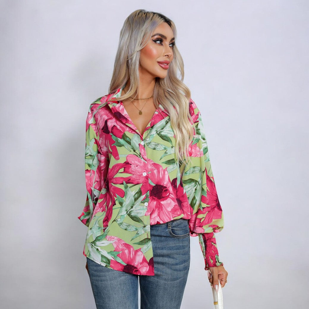 Gunda® | Elegante blouse met bloemmotief