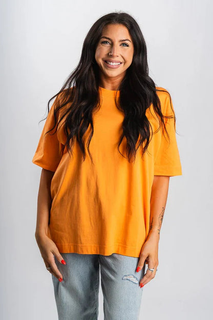 Natalia® | Oranje oversized t-shirt