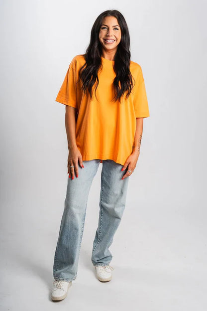 Natalia® | Oranje oversized t-shirt