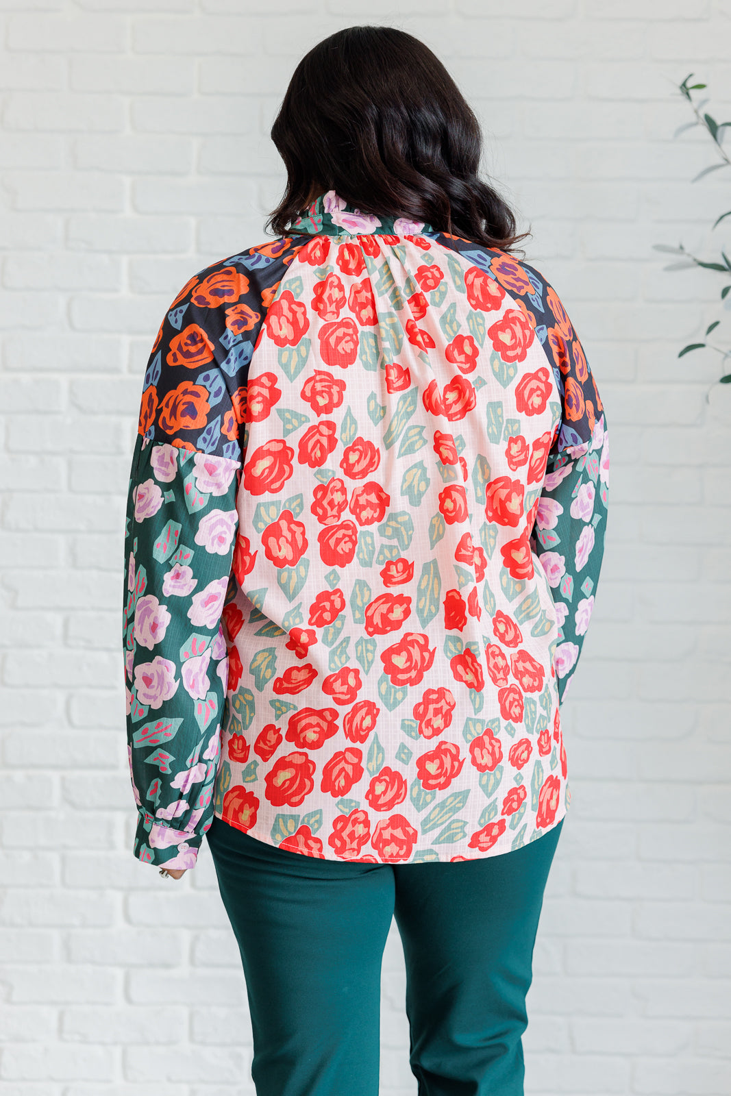 Zoraida® | Blouse met knopen en gemengde print