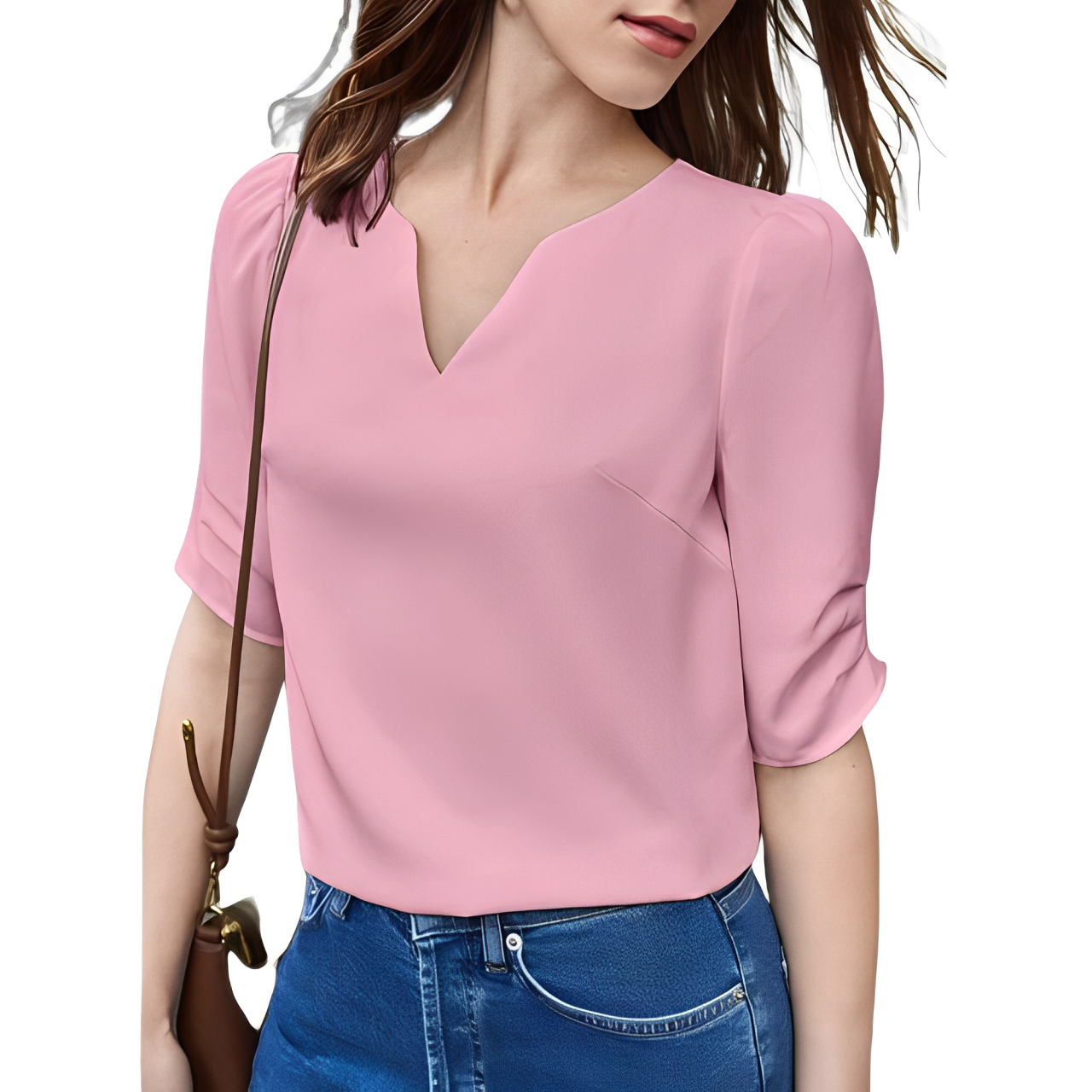 Iraida® | Blouse met korte mouwen en V-hals