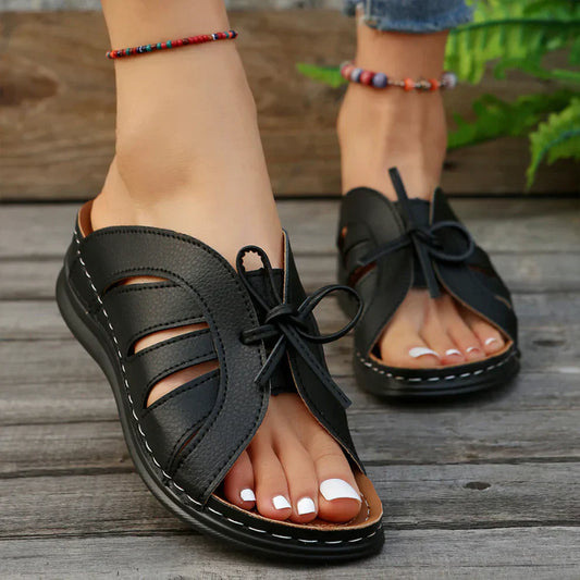 Zenda® | Comfortabele sandalen met strikje