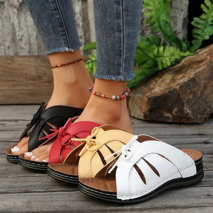 Zenda® | Comfortabele sandalen met strikje