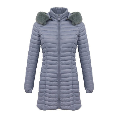 Cordula® | Lange parka met bontcapuchon. Casual, lichte jassen