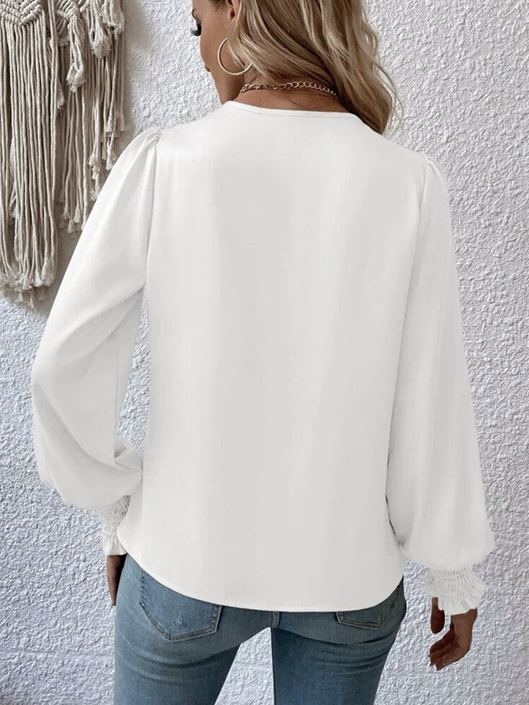 Diana® | Elegante blouse met halslijn en ballonmouwen