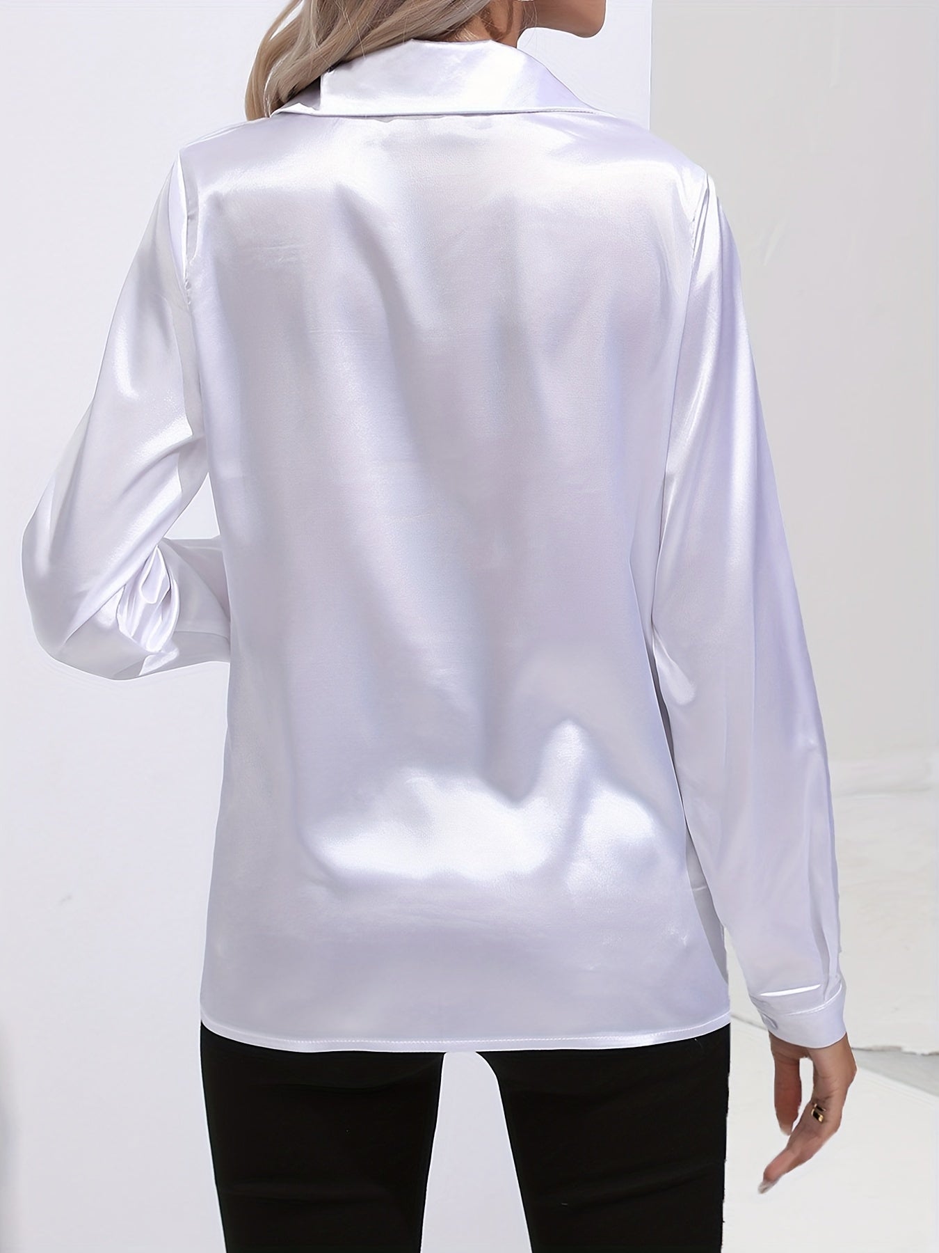 Luz® | Elegante satijnen blouse