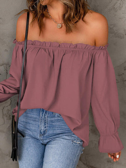 Tallulah® | Off-shoulder blouse met volantmouwen