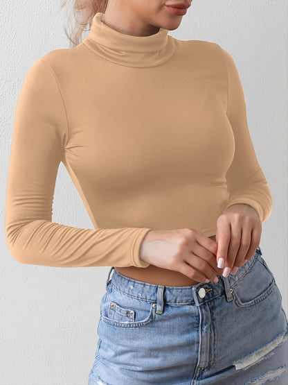 Rafaela® | Cropped T-shirt met opstaande kraag