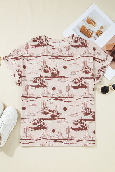 Vivienne® | T-shirt met korte mouwen en ronde hals met print