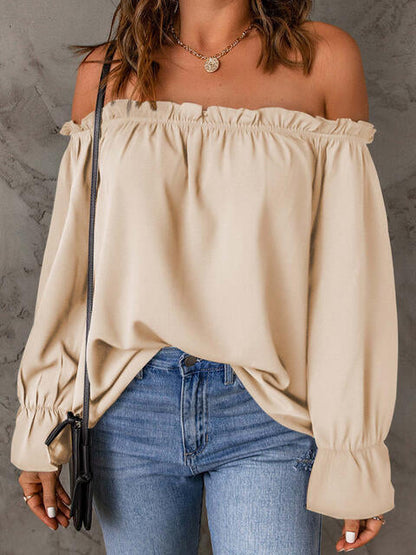 Tallulah® | Off-shoulder blouse met volantmouwen