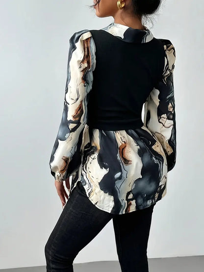 Rhea® | Satijnen blouse met bloemenprint