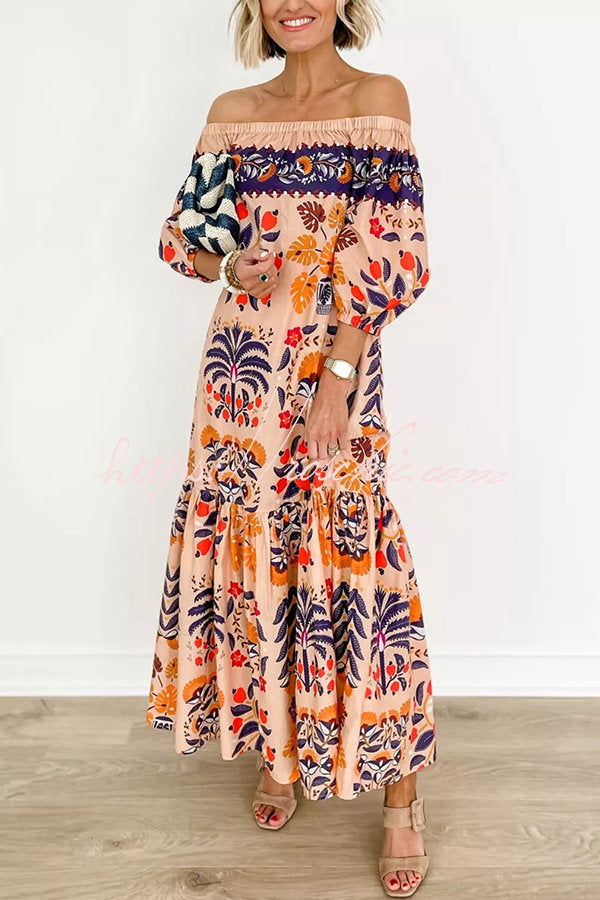 Aubrey® | Elegante midi-jurk met print