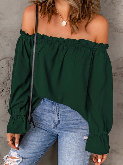 Tallulah® | Off-shoulder blouse met volantmouwen