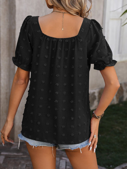 Elisa® | Blouse met korte mouwen van Swiss Dot