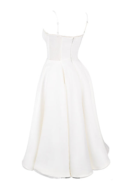 Lotharingen® | Strapless mouwloze maxi-jurk met V-hals en tutu