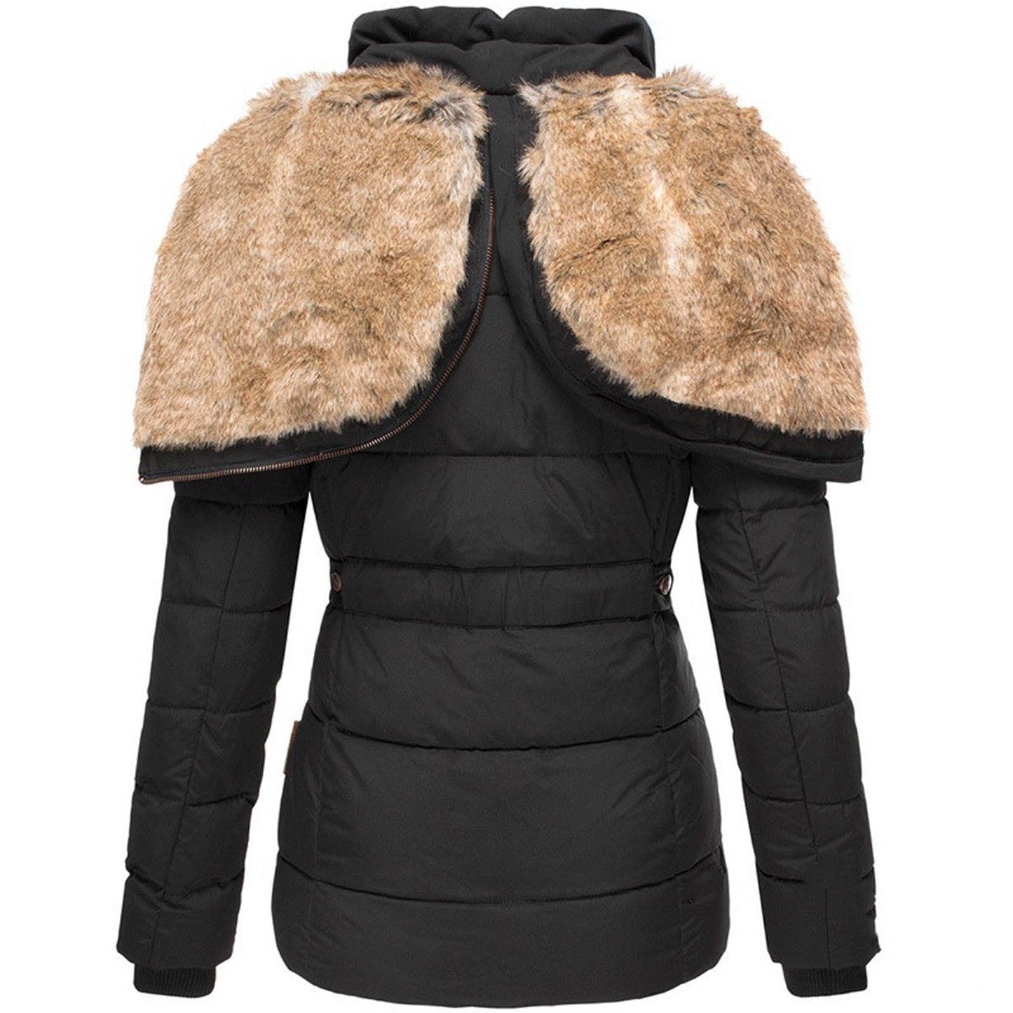 Adina® | Warme winterjas met bontvoering