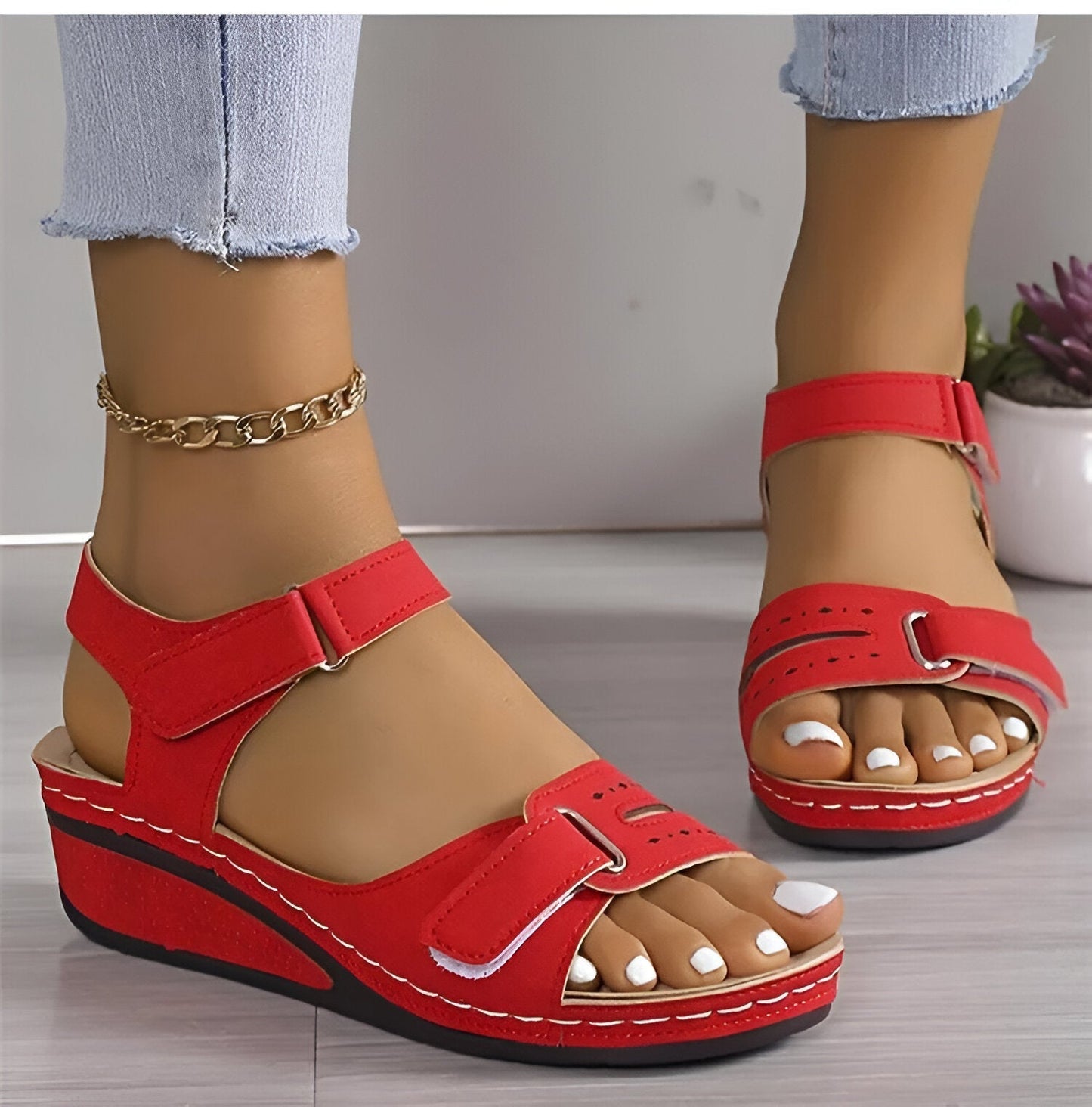 Allison® | Zachte, elegante sandalen met sleehak